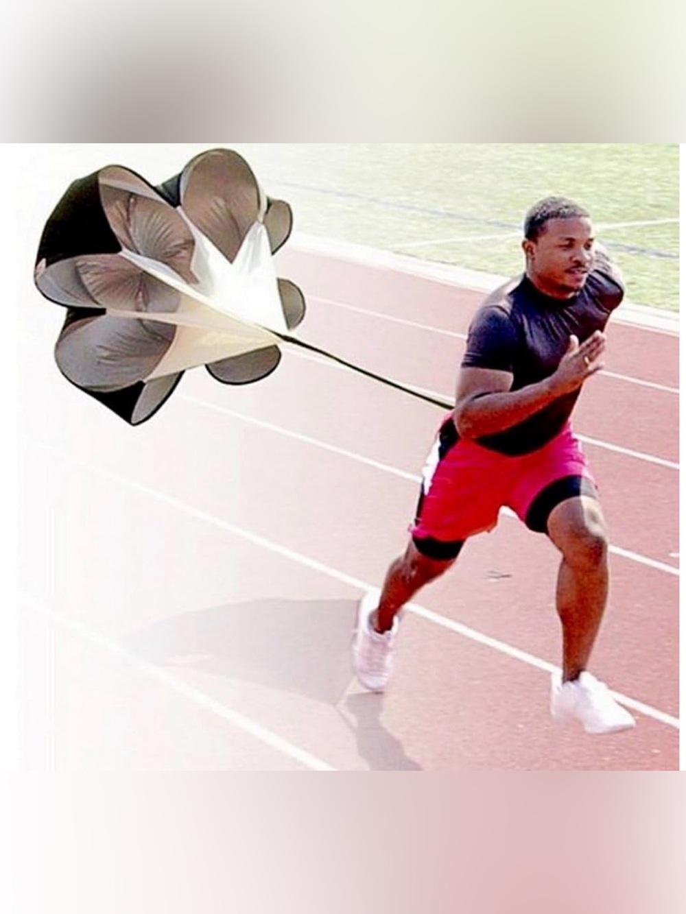 NWOT Exercise Resistance Parachute Sprint Trainer - Black and White